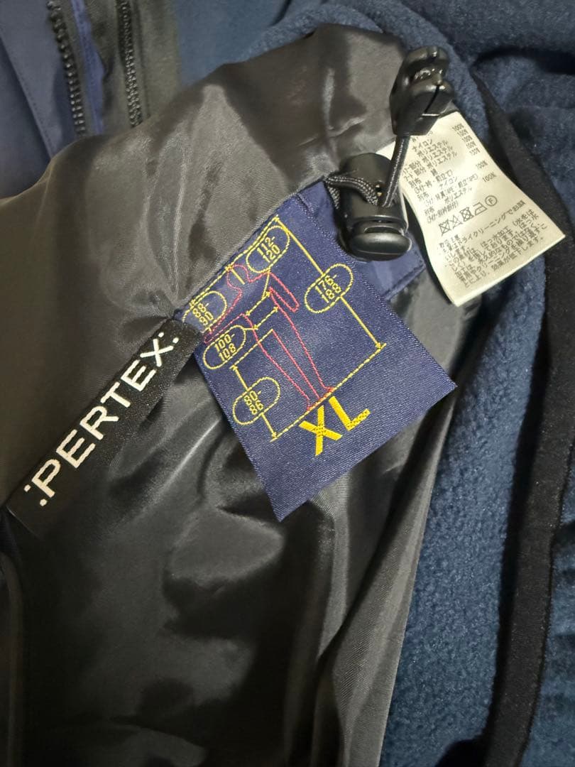 WAIPER.inc NAVY 3WAY WATERPROOF パーカーXL