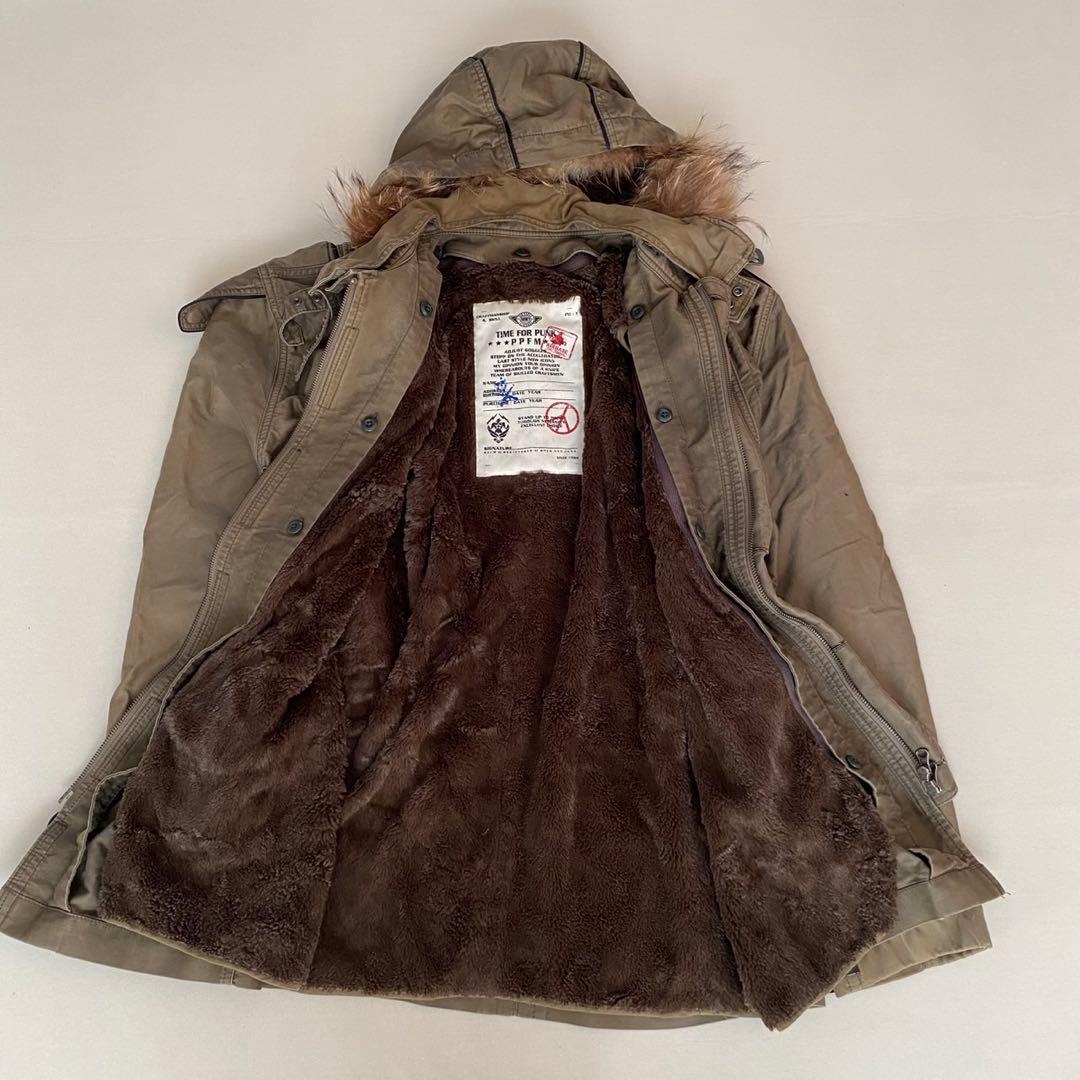 y2k 平成 00s モッズコート ファーフード　PPFM