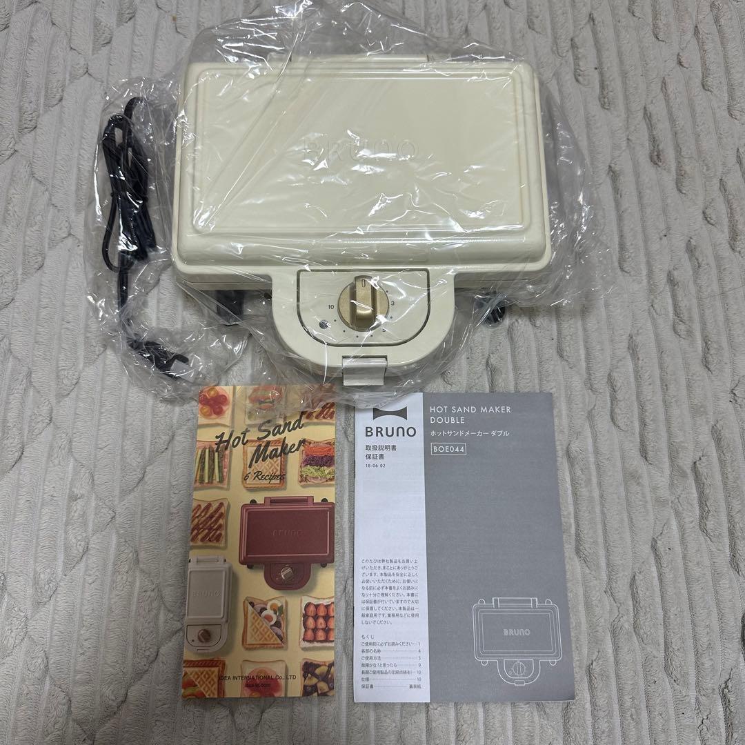 【新品・未使用】BRUNO ダブル ホットサンドメーカー 、プチガトープレート
