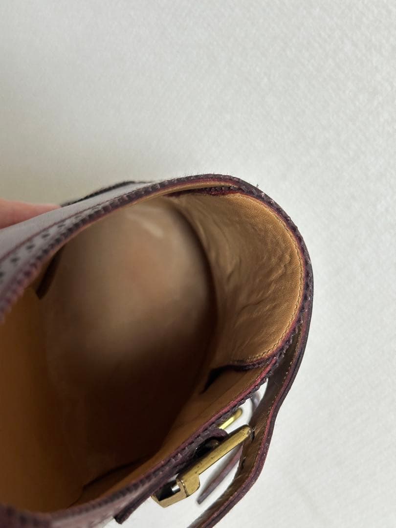 水*船様 JM WESTON 8D 334 バーガンディ　ダブルモンクストラップ