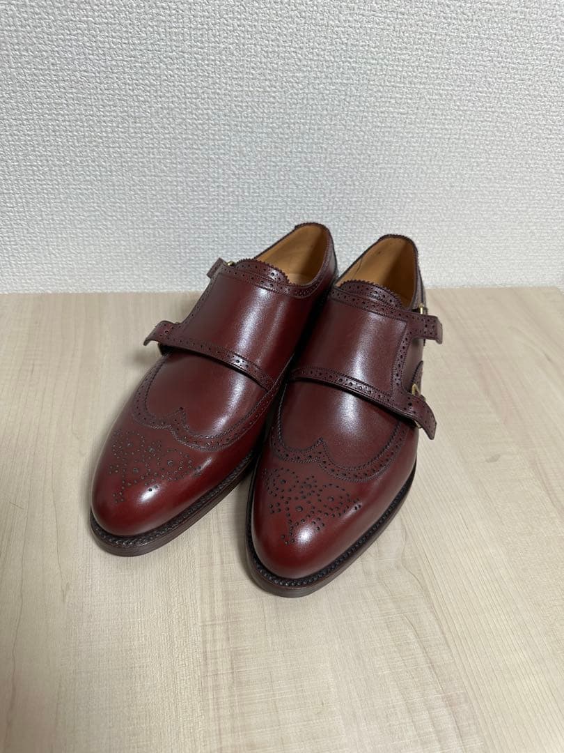 水*船様 JM WESTON 8D 334 バーガンディ　ダブルモンクストラップ
