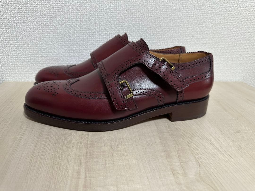 水*船様 JM WESTON 8D 334 バーガンディ　ダブルモンクストラップ