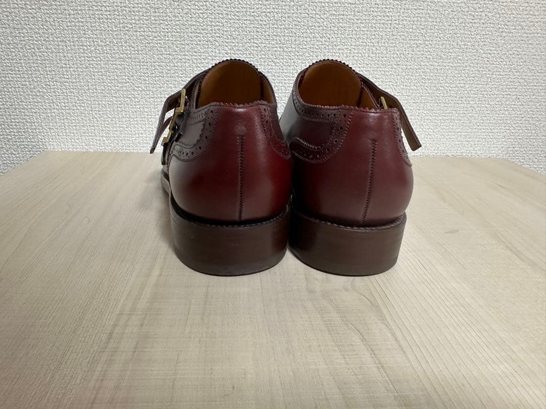 水*船様 JM WESTON 8D 334 バーガンディ　ダブルモンクストラップ