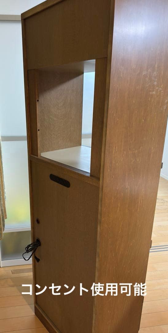 出品25日迄延長　最終価格　カリモク　木製キッチンレンジボード 台　ブラウン