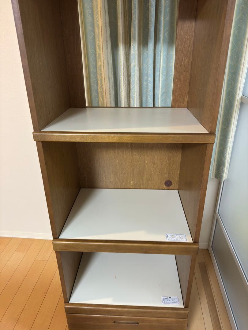 出品25日迄延長　最終価格　カリモク　木製キッチンレンジボード 台　ブラウン