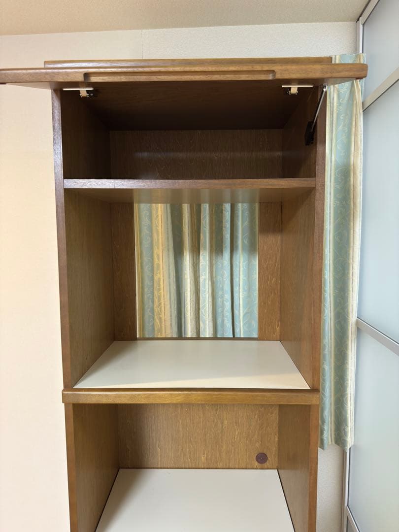 出品25日迄延長　最終価格　カリモク　木製キッチンレンジボード 台　ブラウン