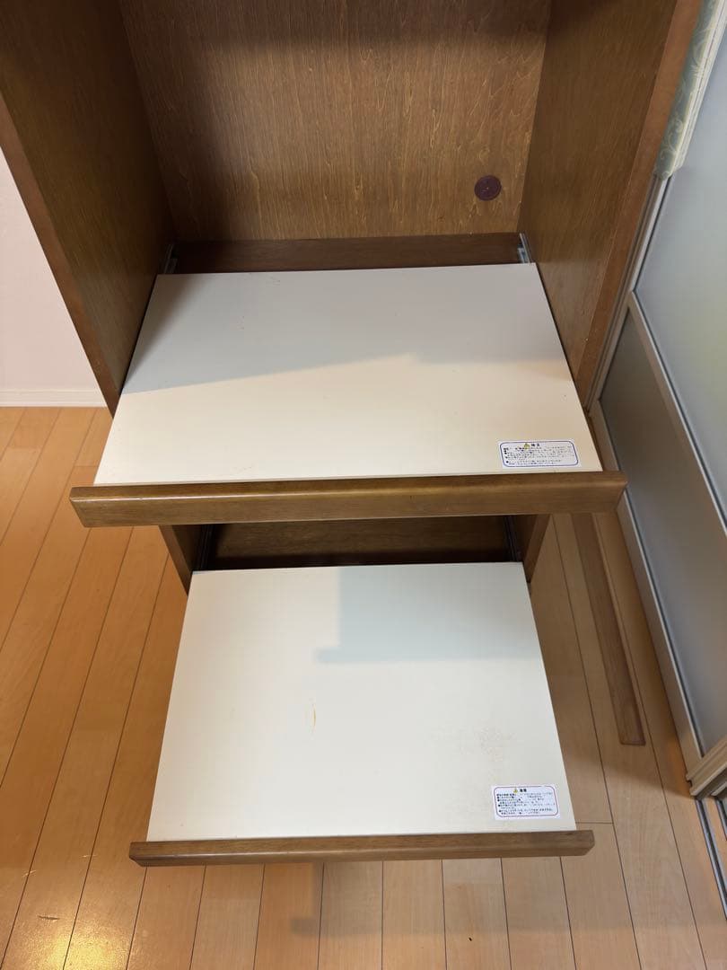 出品25日迄延長　最終価格　カリモク　木製キッチンレンジボード 台　ブラウン