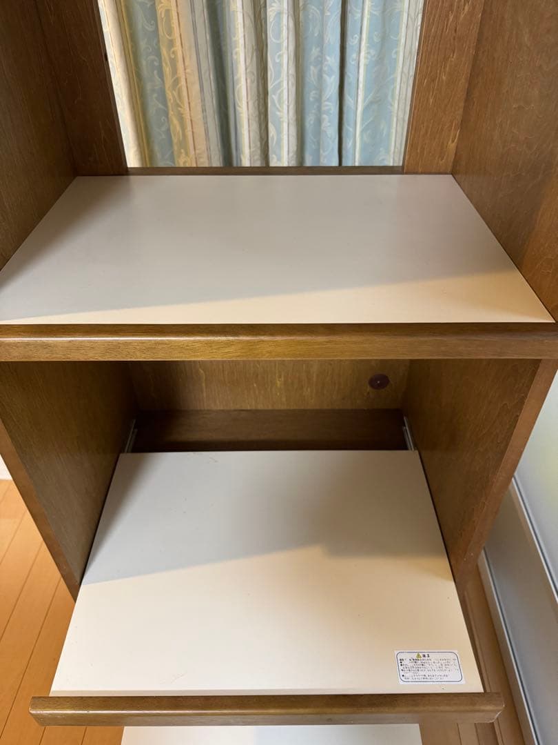 出品25日迄延長　最終価格　カリモク　木製キッチンレンジボード 台　ブラウン