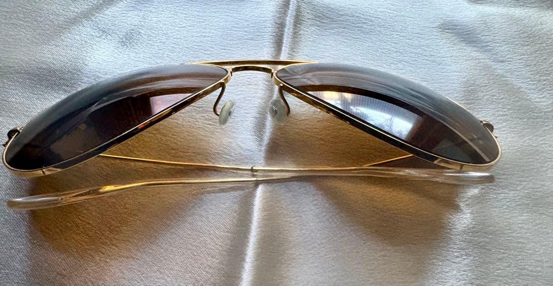 Ray-Ban ティアドロップ サングラス 62□14 ゴールド ブラウンレンズ