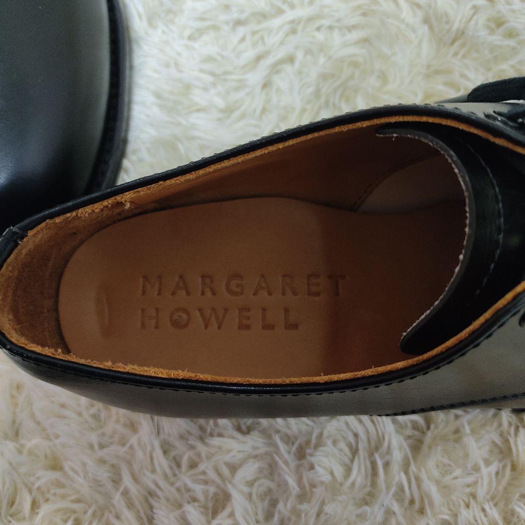 美品 マーガレットハウエル　レースアップシューズ 本革 22.5 ブラック