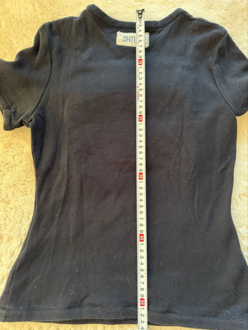 20471120 トライヴェンティ　黒　半袖　Tシャツ 立体　原宿　レア　古着