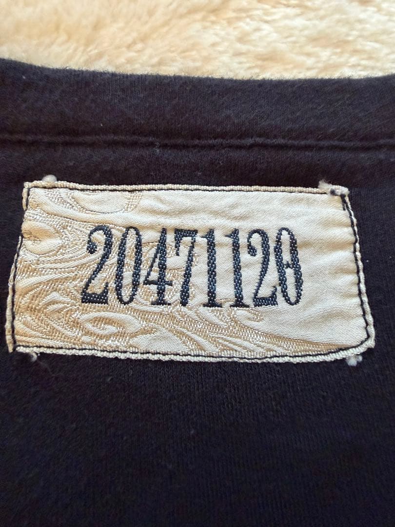 20471120 トライヴェンティ　黒　半袖　Tシャツ 立体　原宿　レア　古着