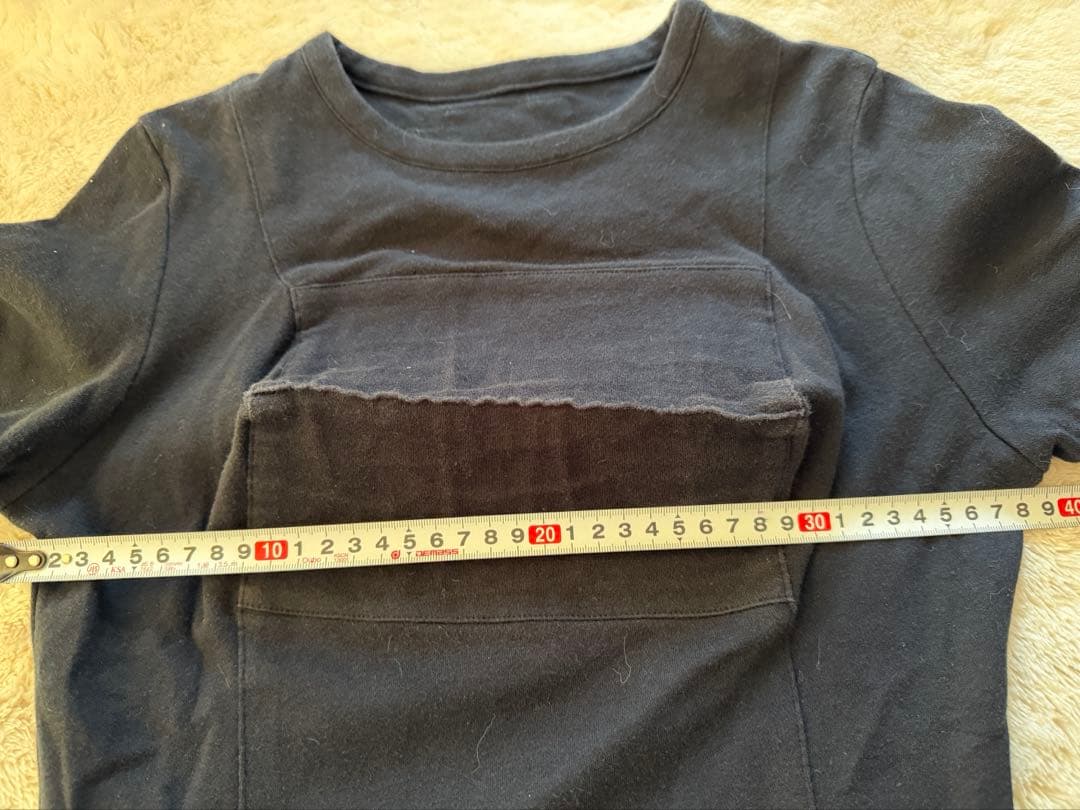 20471120 トライヴェンティ　黒　半袖　Tシャツ 立体　原宿　レア　古着