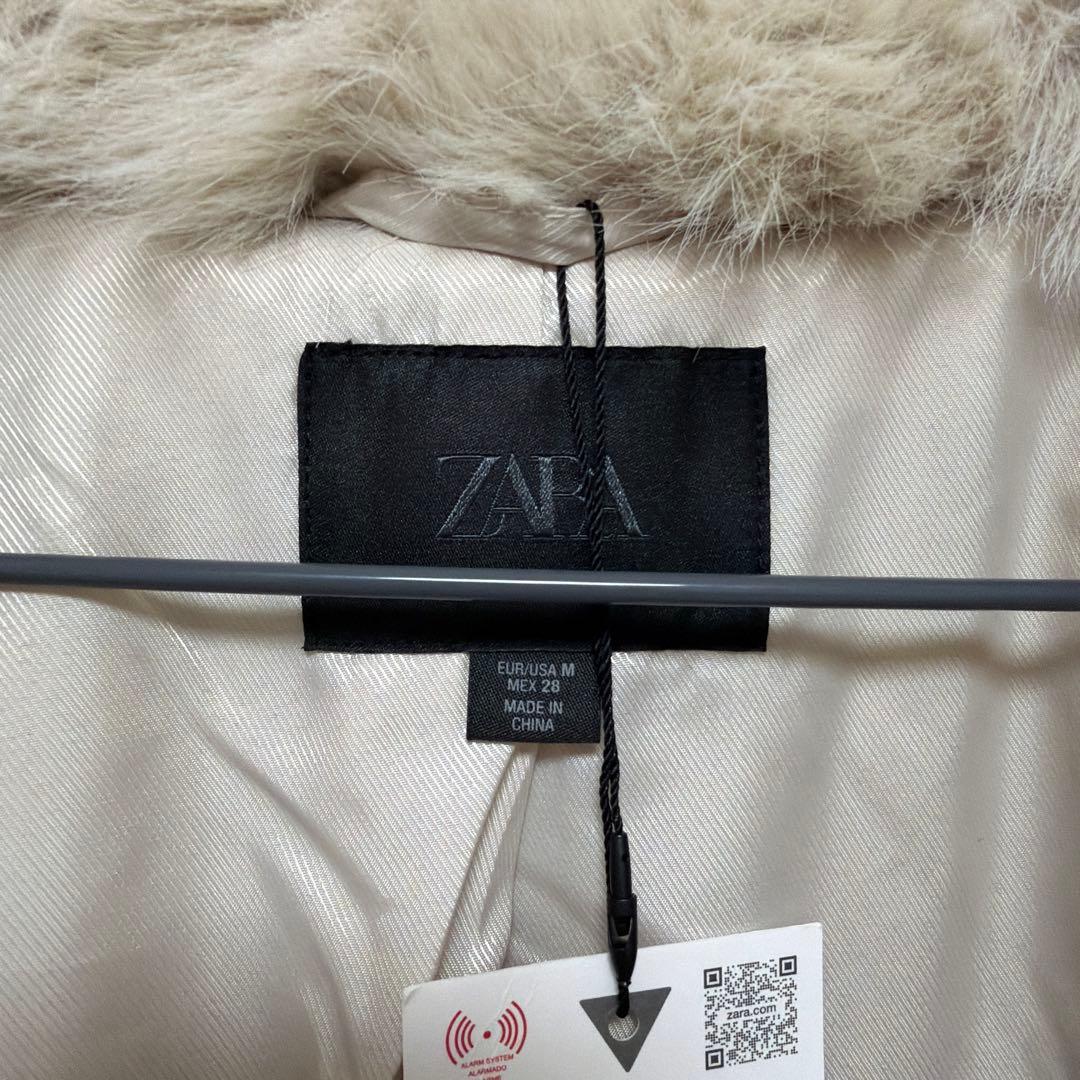 【完売商品 タグ付き 】ZARA ショートフェイクファーコート M