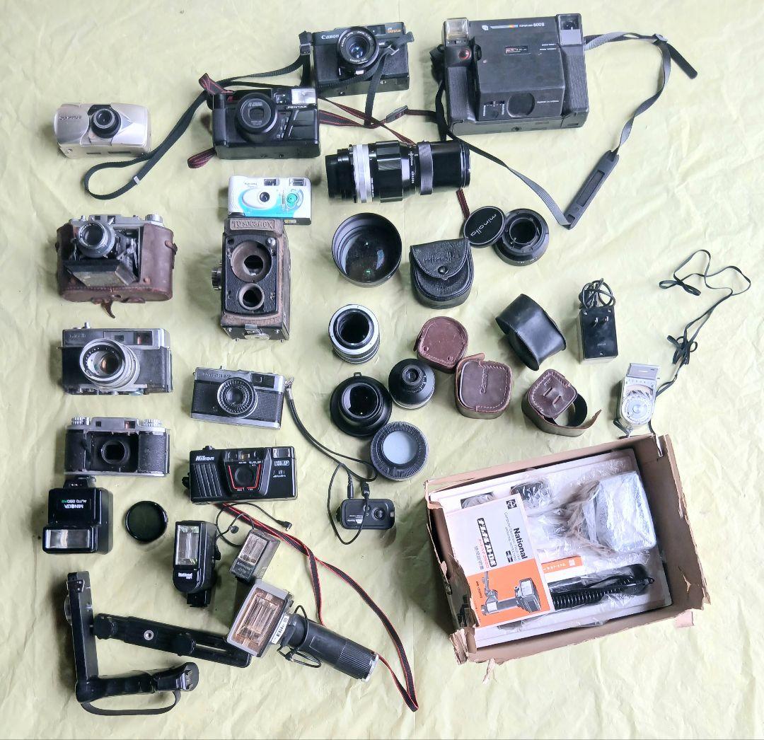 フィルムカメラ&レンズ&ストロ ボまとめ売り「ジャンク」