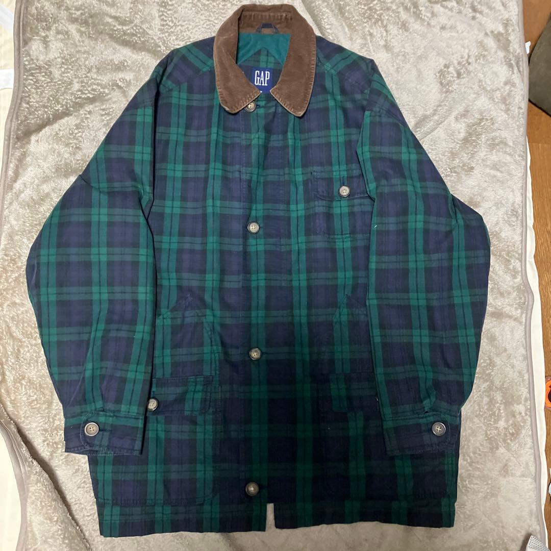 Old Gap ブラックウォッチカバーオール M