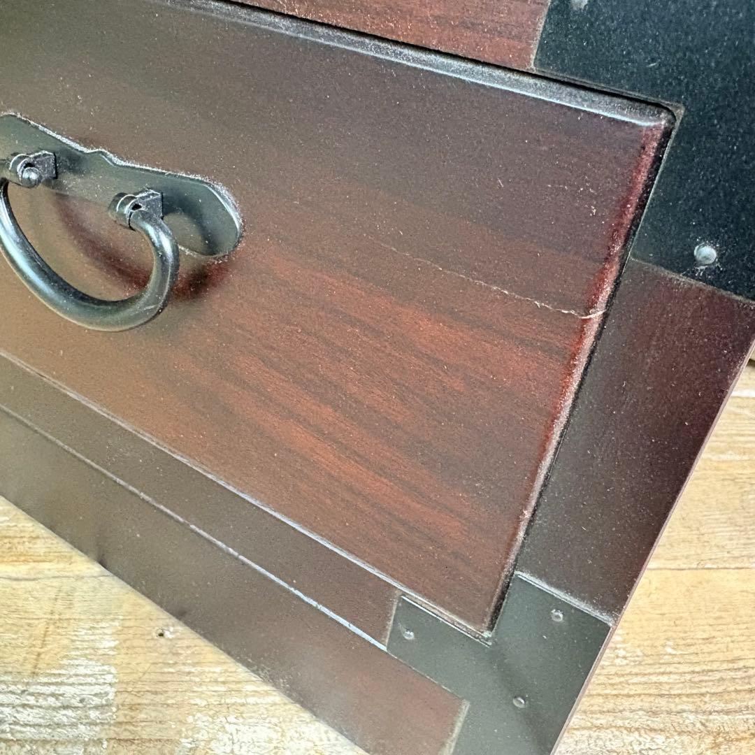 訳あり品！【81】民芸家具木製桐材無垢引き戸チェストタンス木製収納家具和室和風