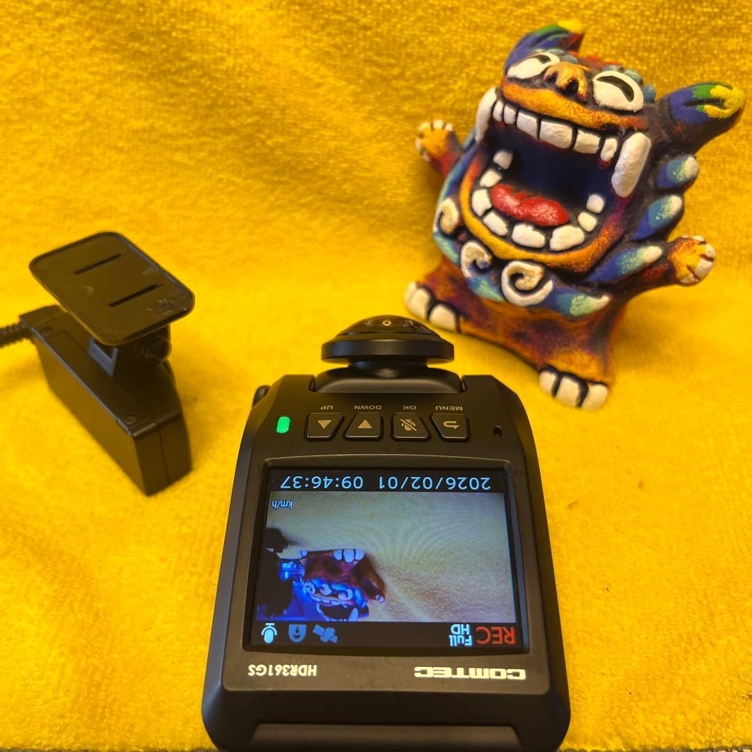 ☆整備品☆電池交換☆駐車監視コード　コムテックドライブレコーダーHDR361GS