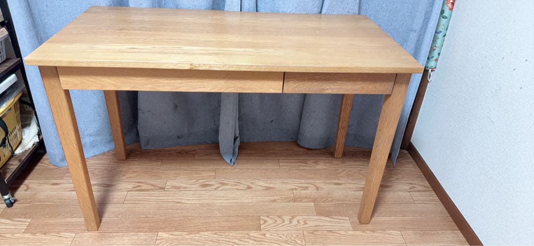 無印良品/MUJI オーク材 110cm デスク 引出付き