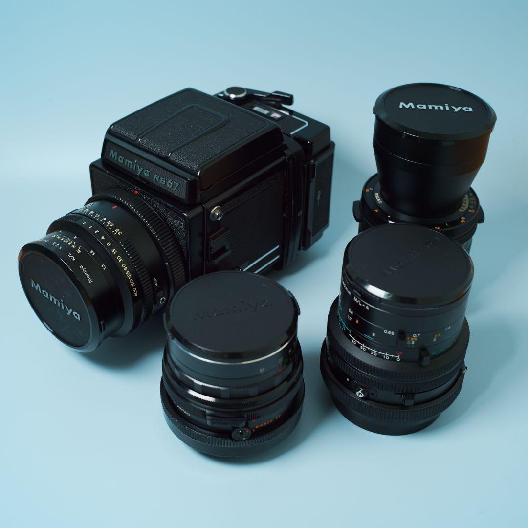 Mamiya RB67 ProSD 中判カメラとレンズ4本セット