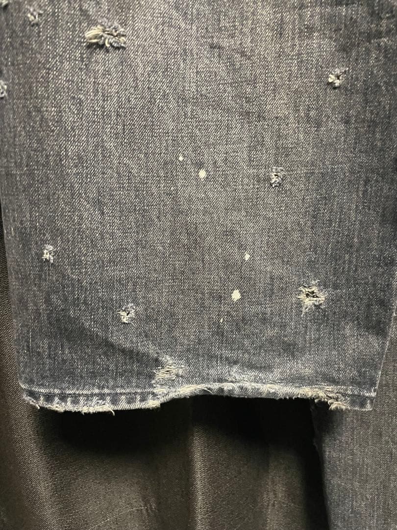 進藤大輝TSY RIPPED WIDE STRAIGHT BLACK