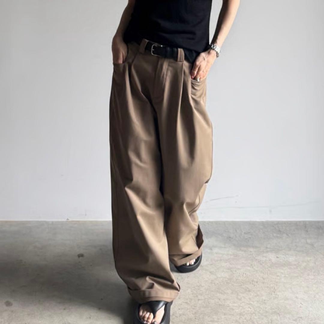 FASHIRU ブラウン チノパン Mサイズ