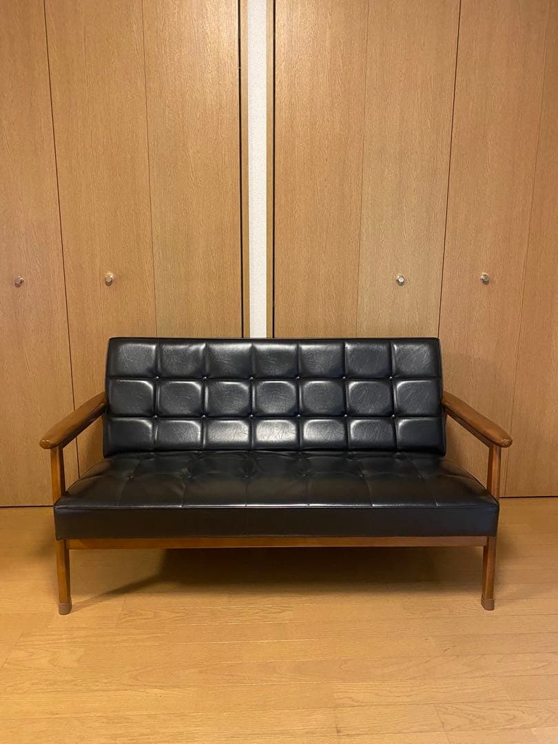 カリモク60 Kチェア 2シーター スタンダードブラック ☆極美品☆