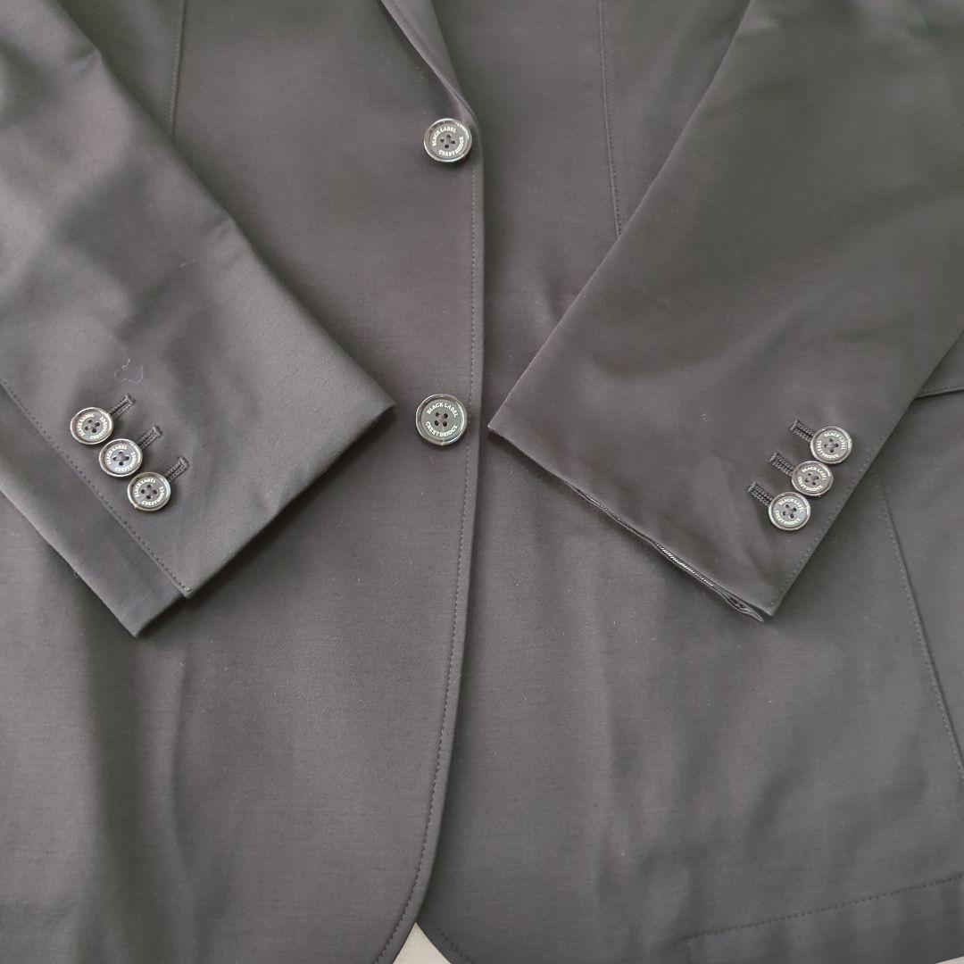 極美品ブラックレーベルクレストブリッジ テーラードジャケット 黒 洗える L