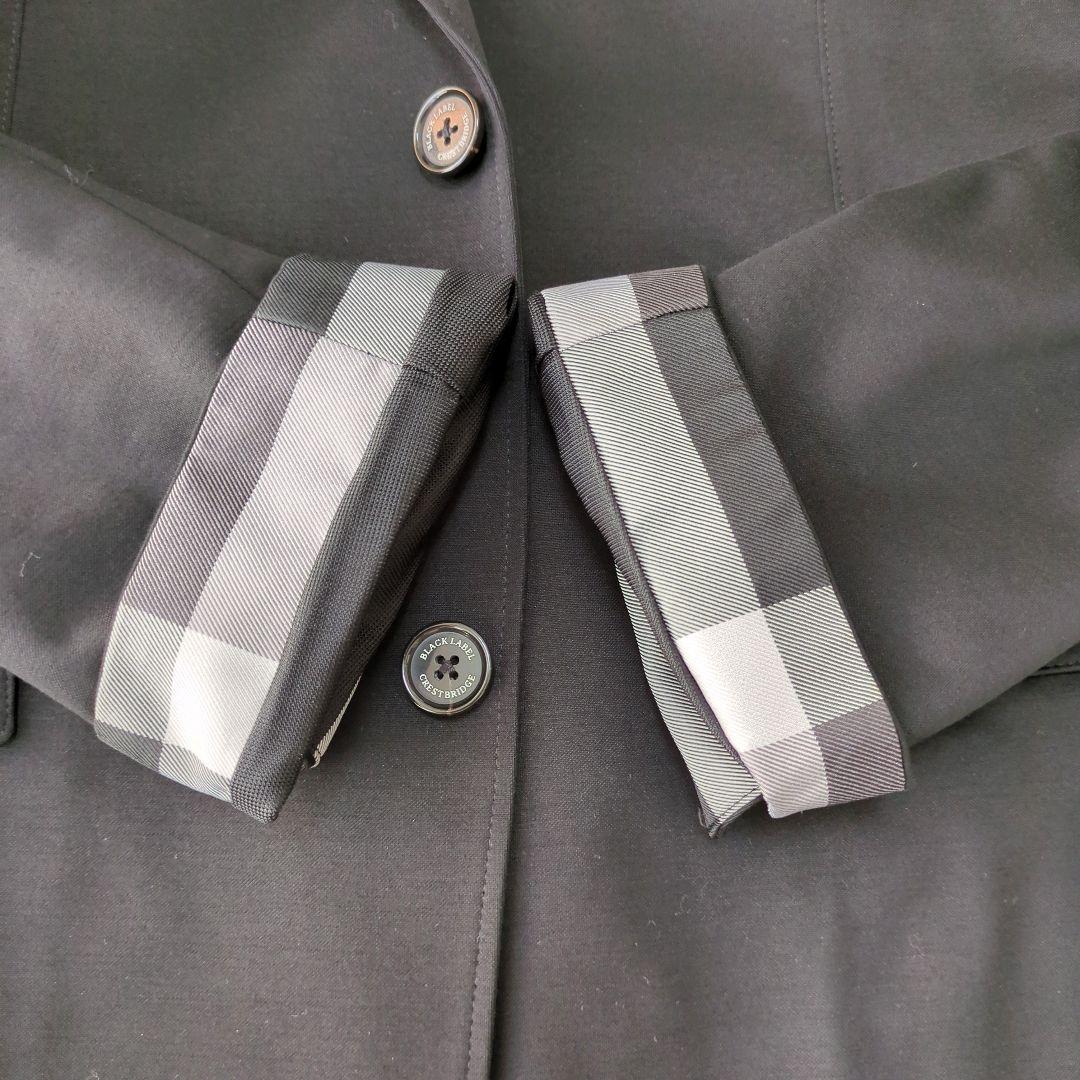 極美品ブラックレーベルクレストブリッジ テーラードジャケット 黒 洗える L