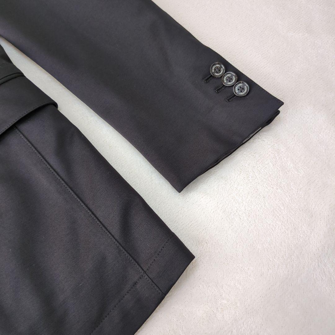 極美品ブラックレーベルクレストブリッジ テーラードジャケット 黒 洗える L