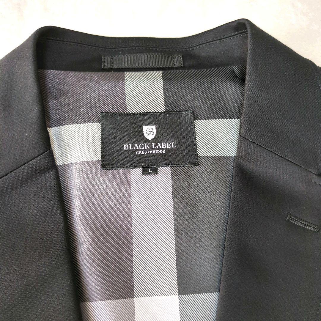 極美品ブラックレーベルクレストブリッジ テーラードジャケット 黒 洗える L
