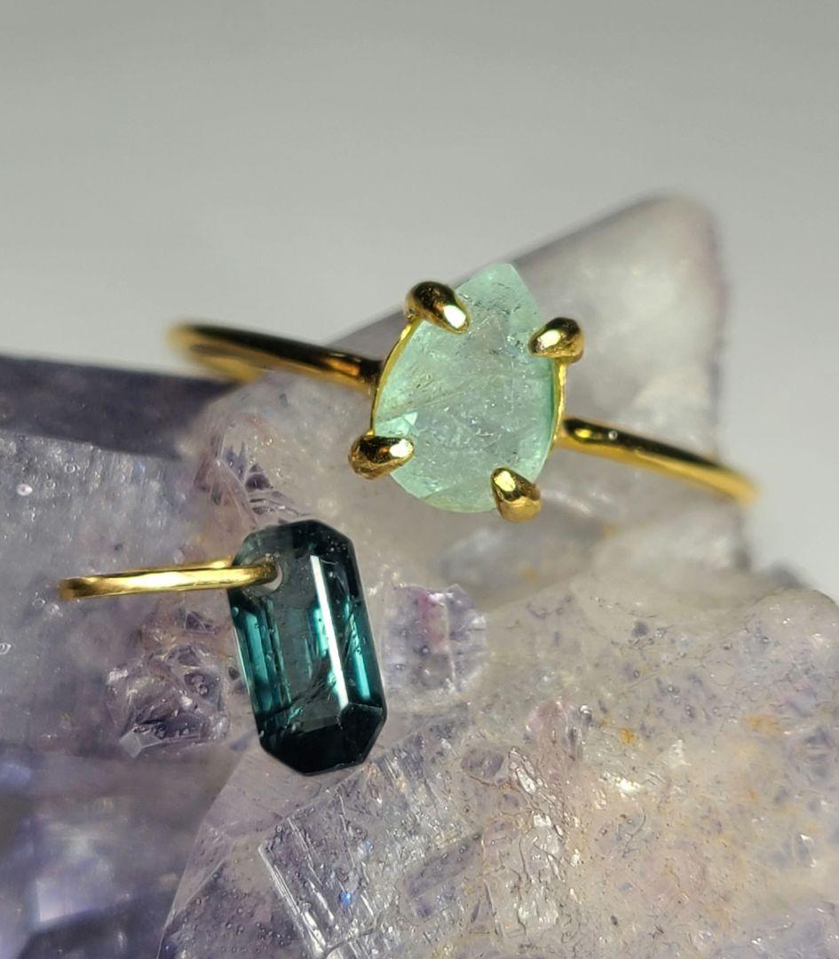 かおかお★天然ライトブルートルマリン、ブルースピネル★オーダー