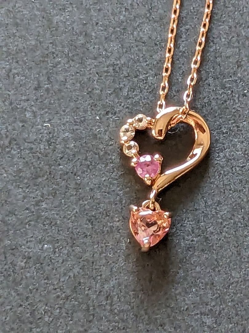 K10 ハート型 レディースネックレス