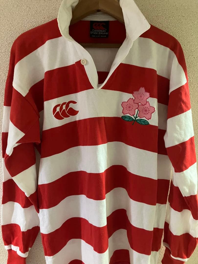 ラガーシャツ M 赤白　ラグビー日本代表