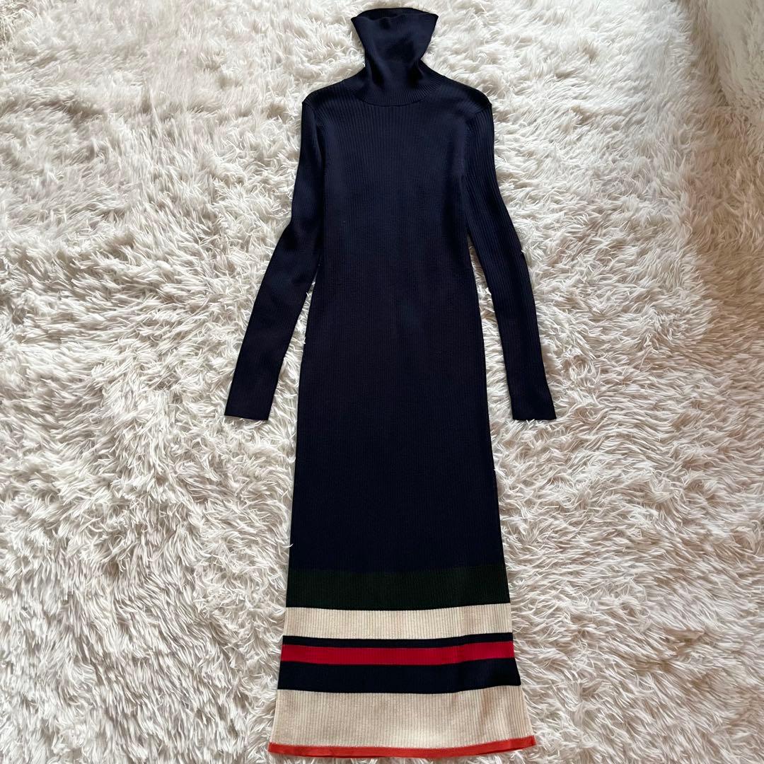 極美品✨ ポロラルフローレン メリノウール タートルネック ドレス QRコード