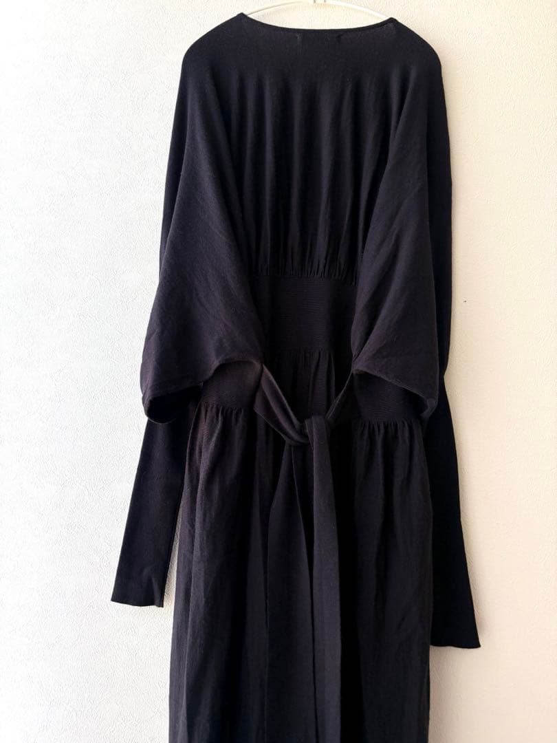 美品✨Curensology(カレンソロジー)ギャザードルマンニットワンピース