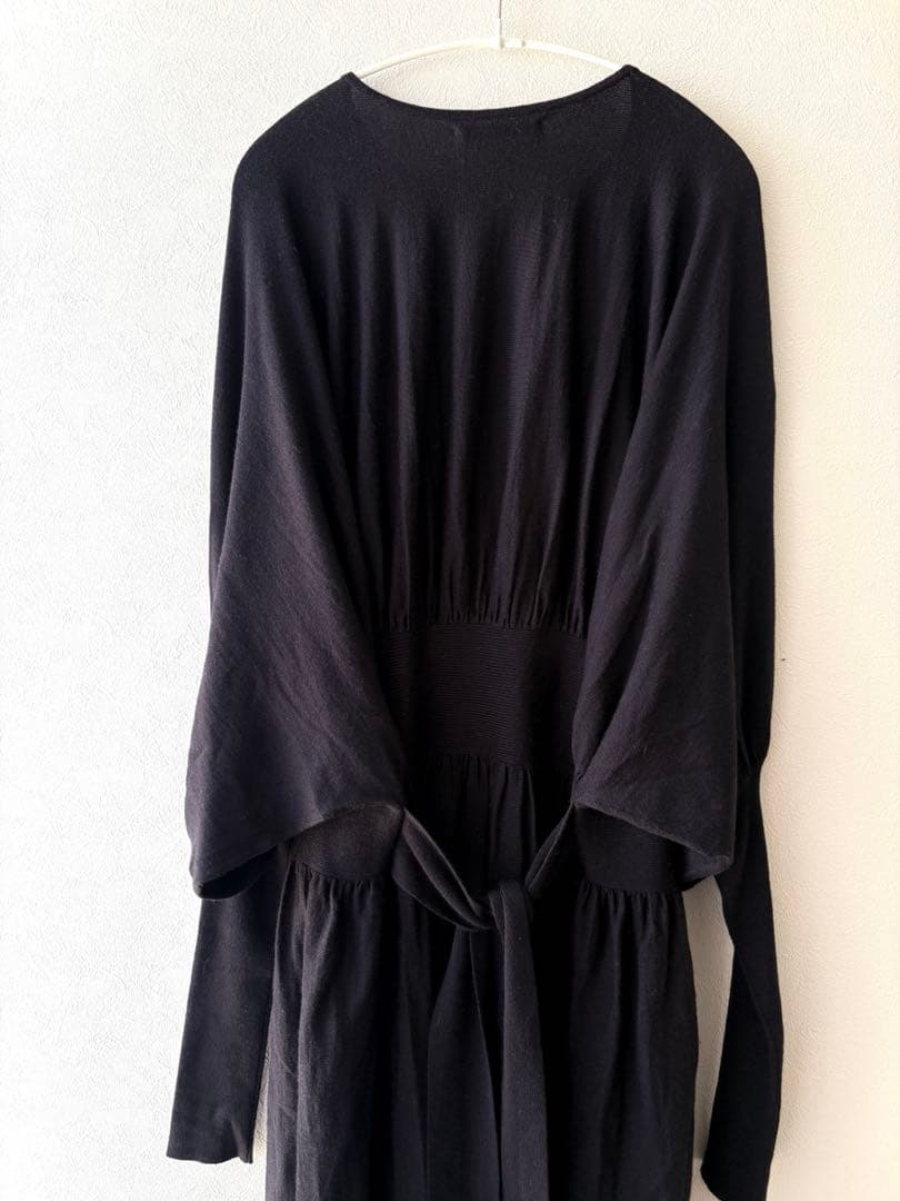 美品✨Curensology(カレンソロジー)ギャザードルマンニットワンピース