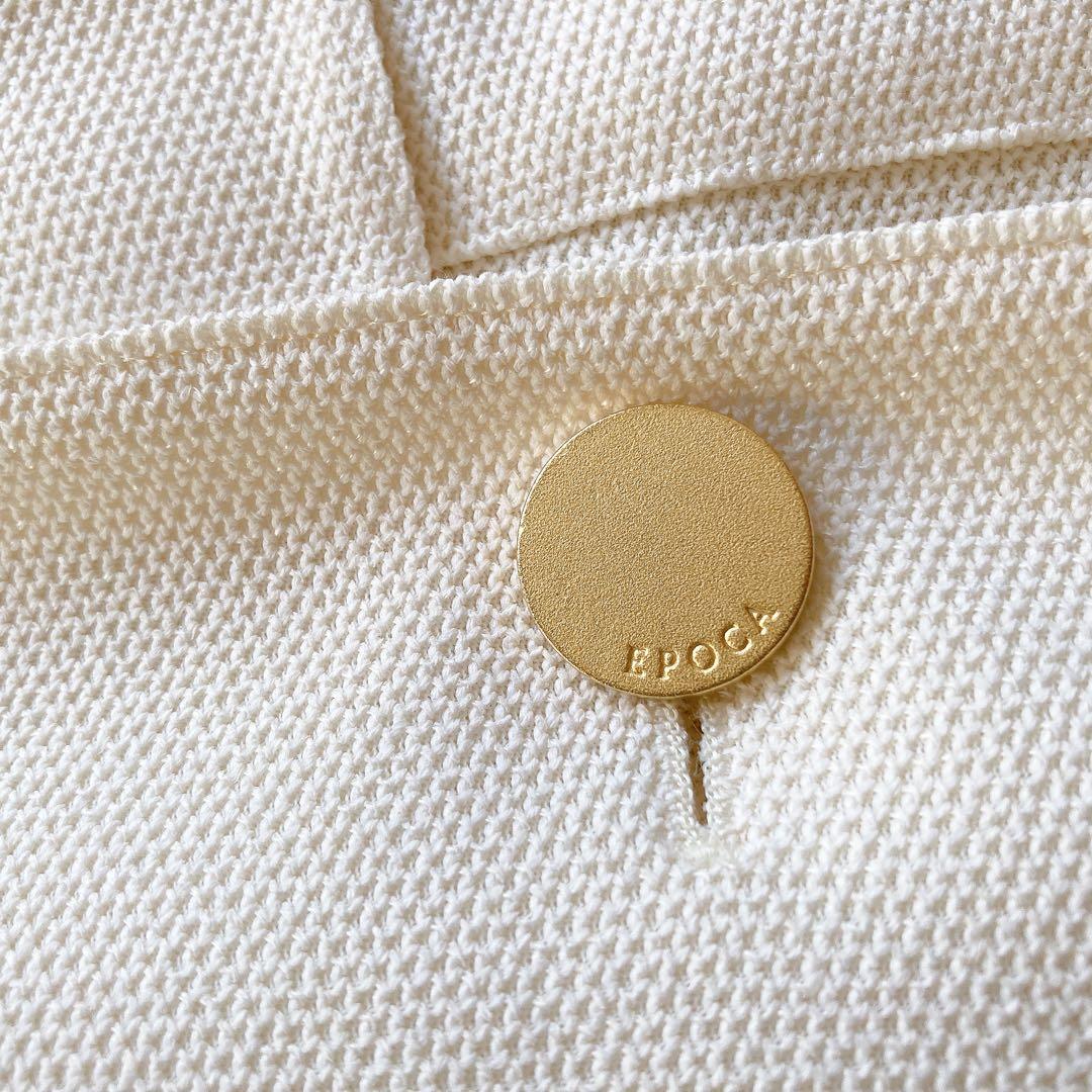 極美品 EPOCA ダブルブレストジャケット 金ボタン アイボリー 40 M