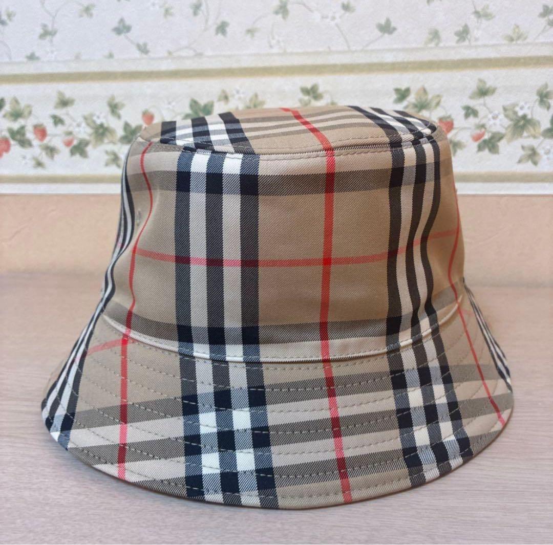 burberry バーバリー　ベージュ　チェック　バケットハット　M
