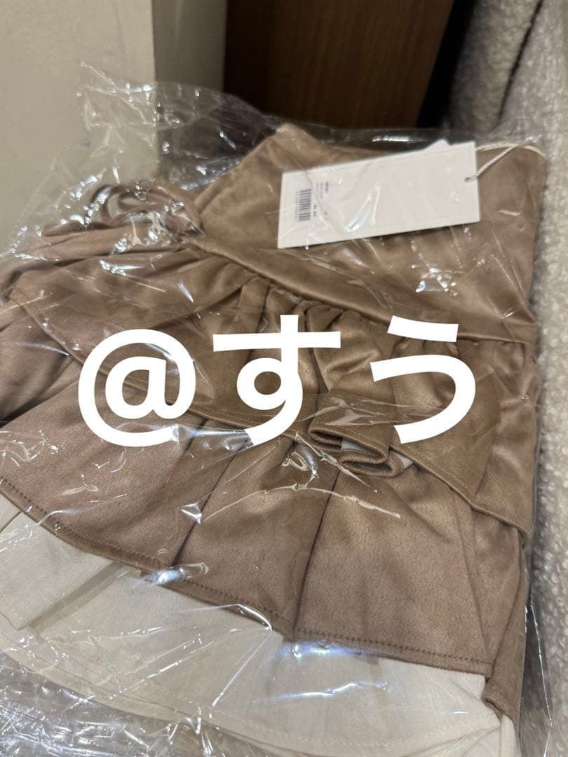 andmary Mel gather skirt ブラウン