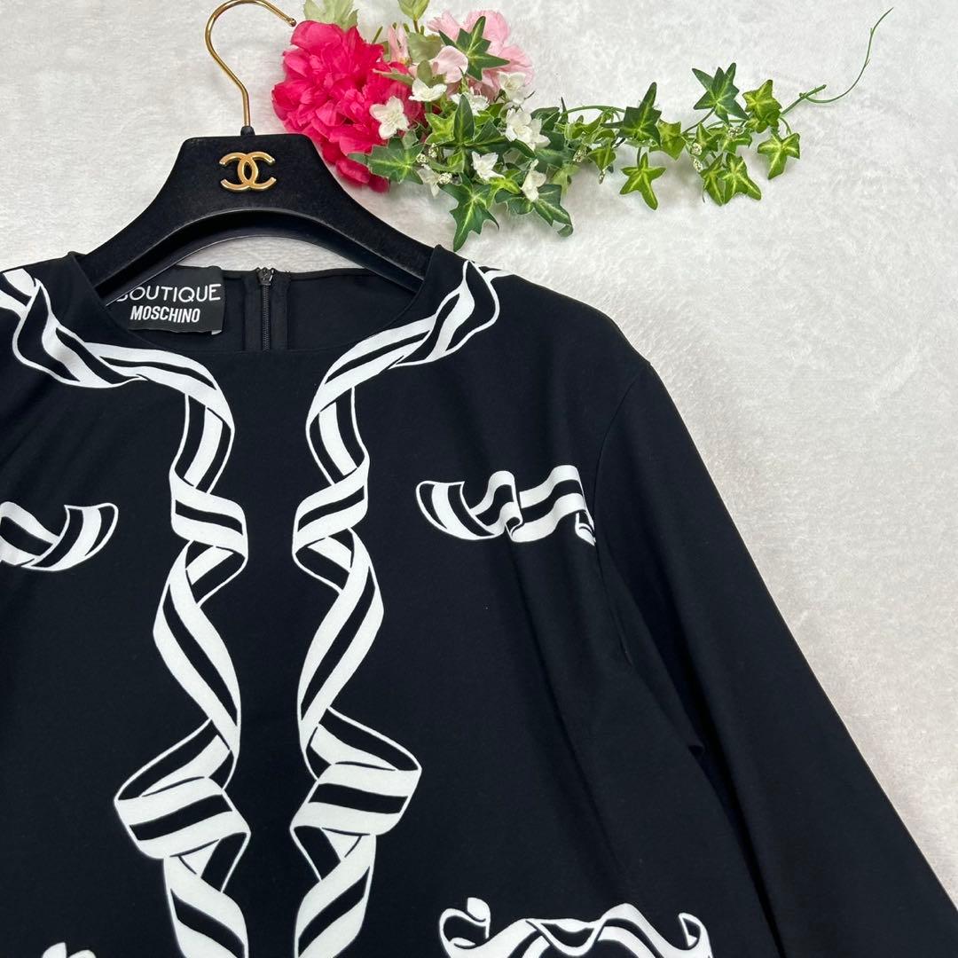 J911 新品未使用 L ブティックモスキーノ カットソー ブラック レディース