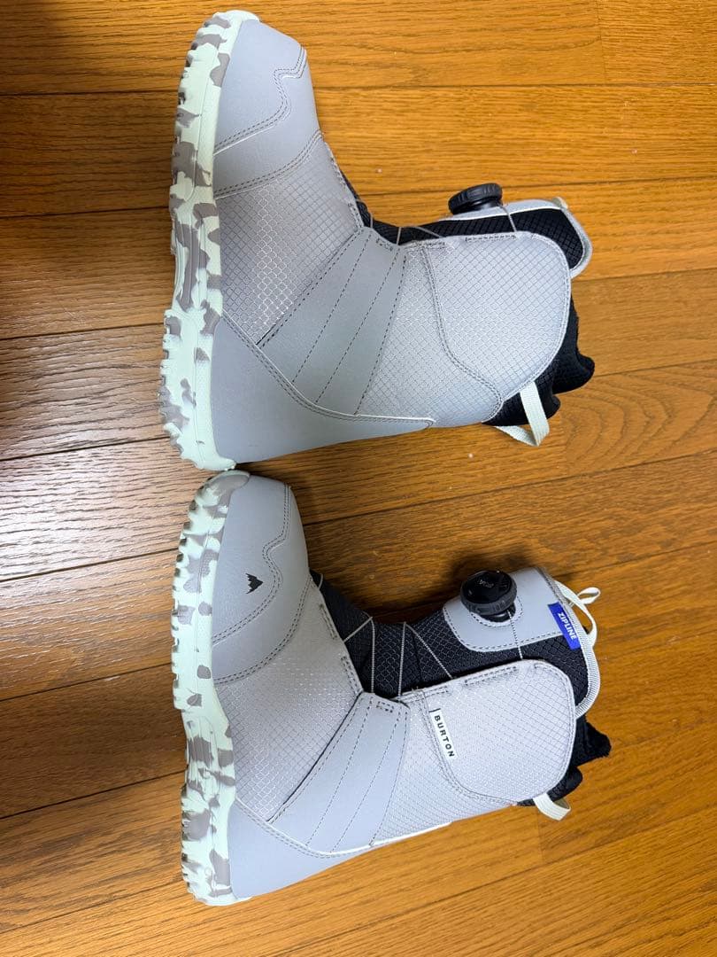 2回着用バートン　23センチBOAシステム キッズ用スノーボードブーツ グレー