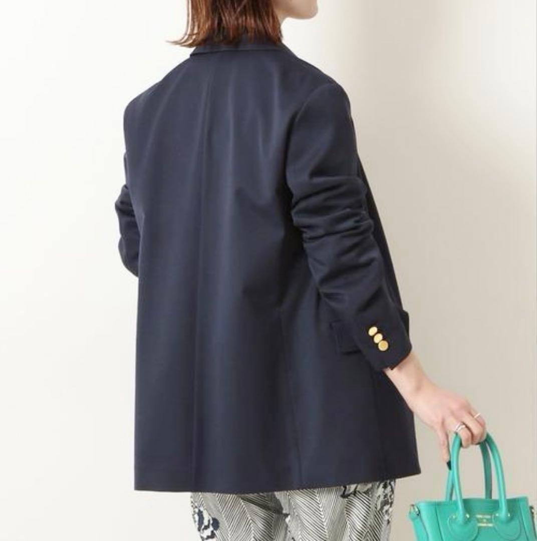【良品】Spick & Span ドライツイルダブルブレストジャケット　金ボタン
