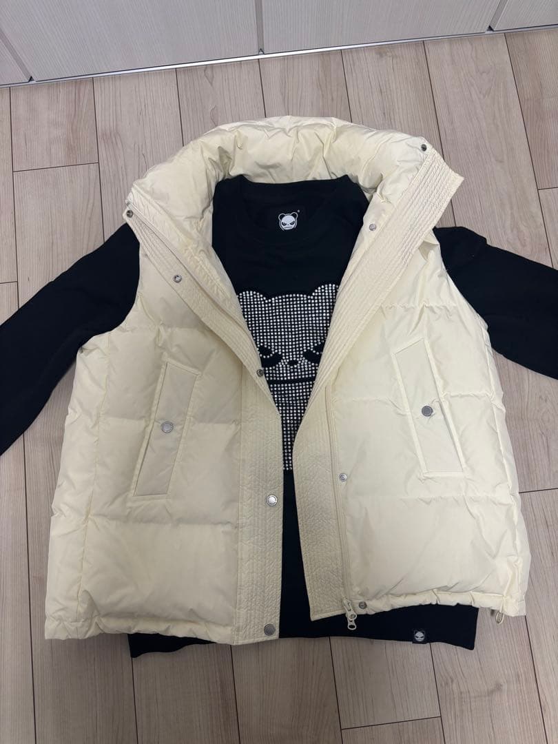 百足着用ダウンベストスウェットセット