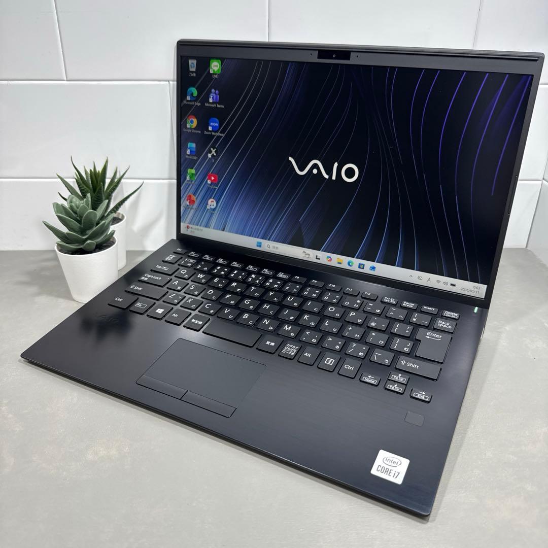 【高性能】VaioSX14ブラック☘10世代i7☘NVMe512GB