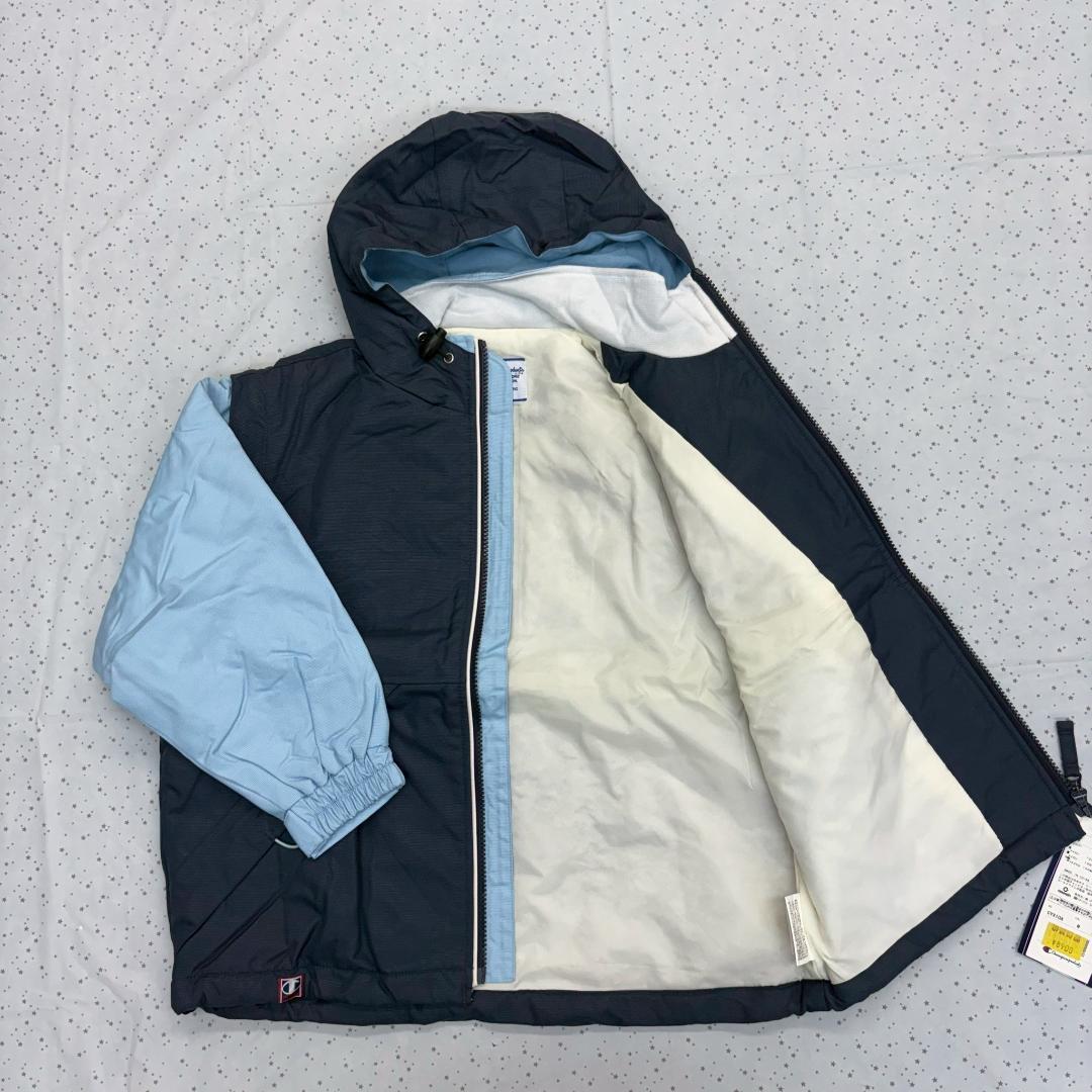 【新品未使用】チャンピオン キッズ スキーウェア 130 上下 紺 水色 レトロ
