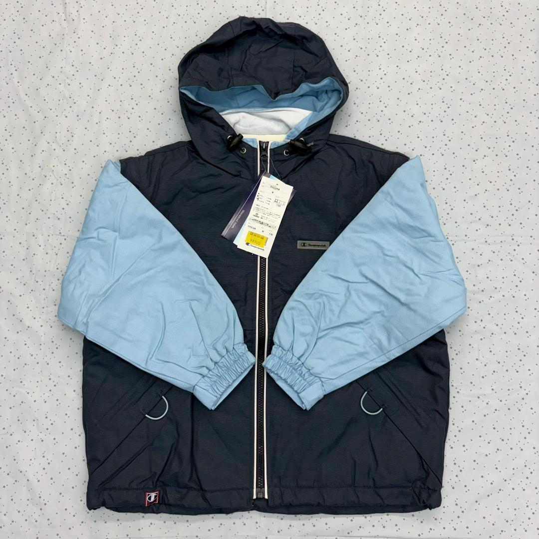 【新品未使用】チャンピオン キッズ スキーウェア 130 上下 紺 水色 レトロ