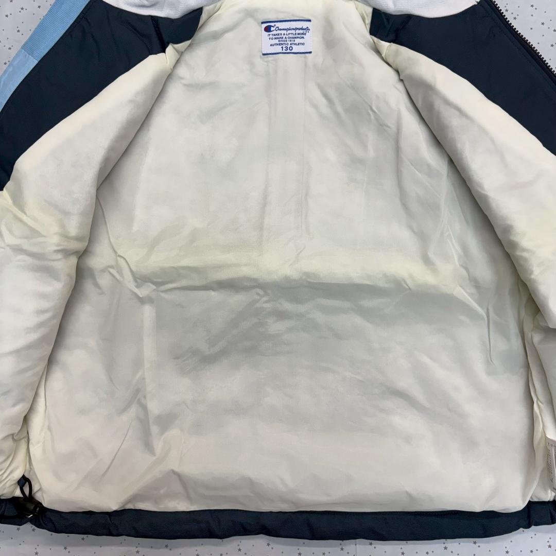 【新品未使用】チャンピオン キッズ スキーウェア 130 上下 紺 水色 レトロ