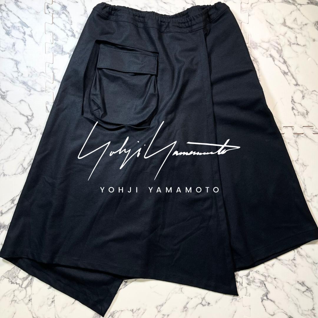 ✨極美品✨Yohji Yamamoto ウール スカート ラップパンツ 黒 M