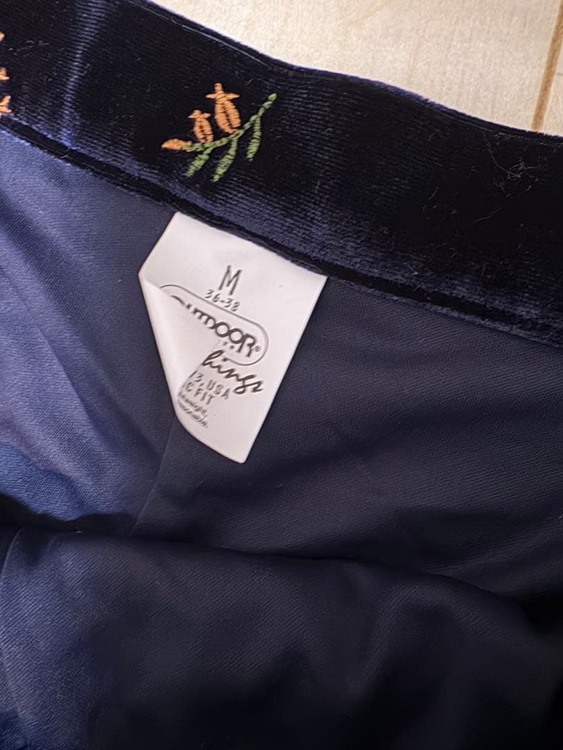 アウトドアプロダクツ　ベロアパンツ　ネイビー　38サイズ